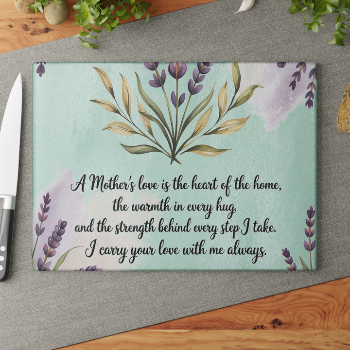 Mother's Love Glass Cutting Board