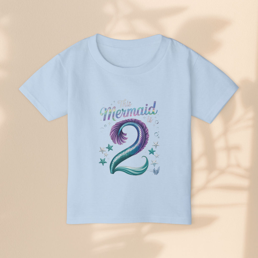 2 year old Mermaid Toddler T-Shirt | Cute Birthday Shirt, Kids Apparel, Toddler Gift, Mermaid Theme, Ocean Birthday Party