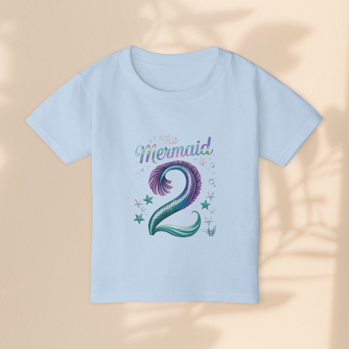 2 year old Mermaid Toddler T-Shirt | Cute Birthday Shirt, Kids Apparel, Toddler Gift, Mermaid Theme, Ocean Birthday Party