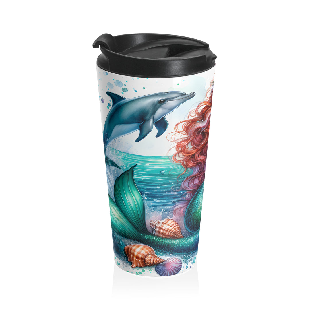 Stainless Steel Travel Mug - Red Head Mermaid