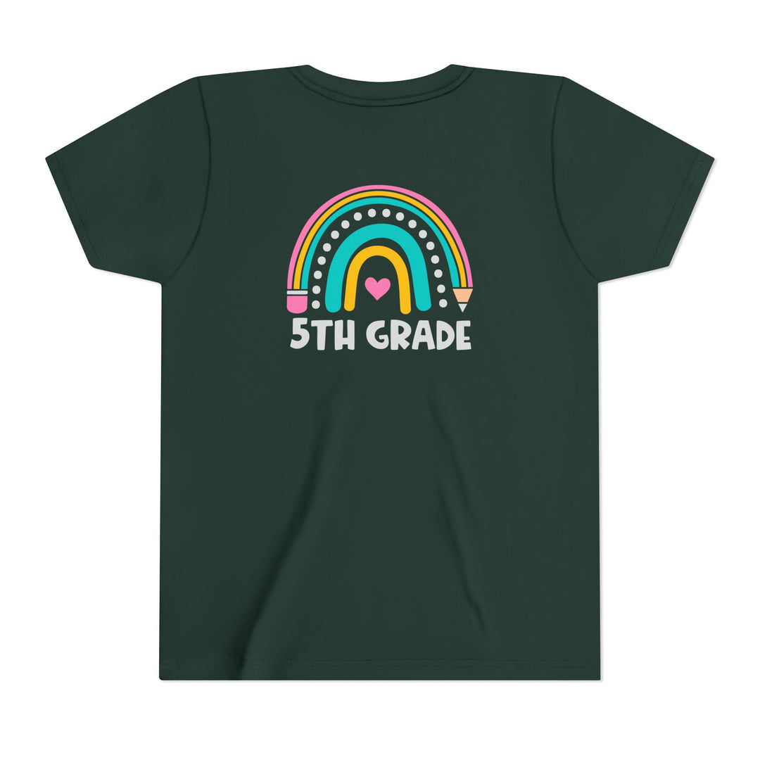 Rainbow 5th Grade Youth Tee, Back to School Shirt, Kids Birthday Gift, Elementary Student Apparel, Classroom Outfit, Fun Kids Wear