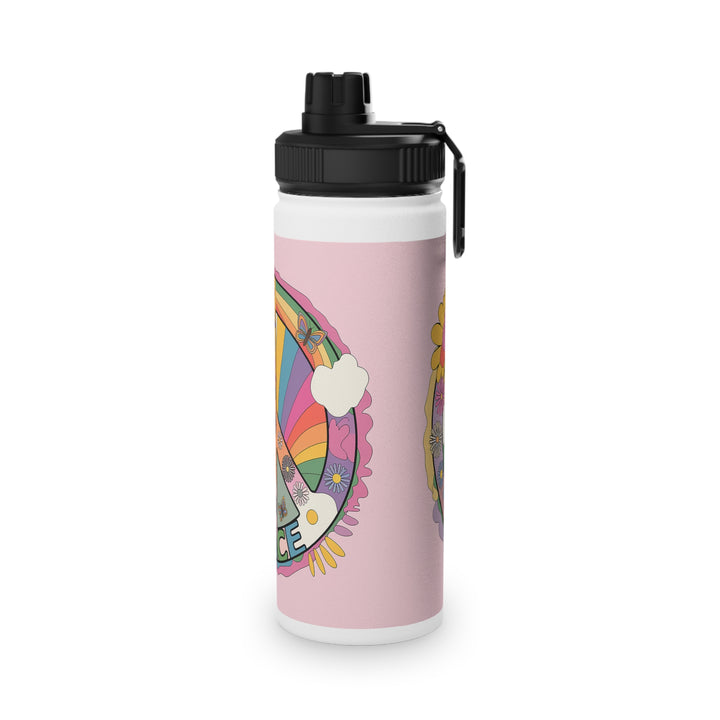 Stainless Steel Water Bottle, Sports Lid - Sign of Peace Coming