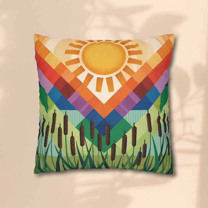 Seminole Sunburst - Vibrant Sunburst Decorative Pillowcase