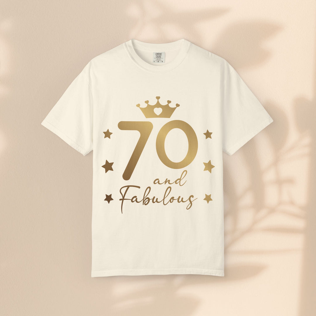 70 and Fabulous Unisex Garment-Dyed T-shirt | Birthday Celebration Tee, Gift for 70th Birthday, Vintage Style Shirt, Fun Party Wear, [...]