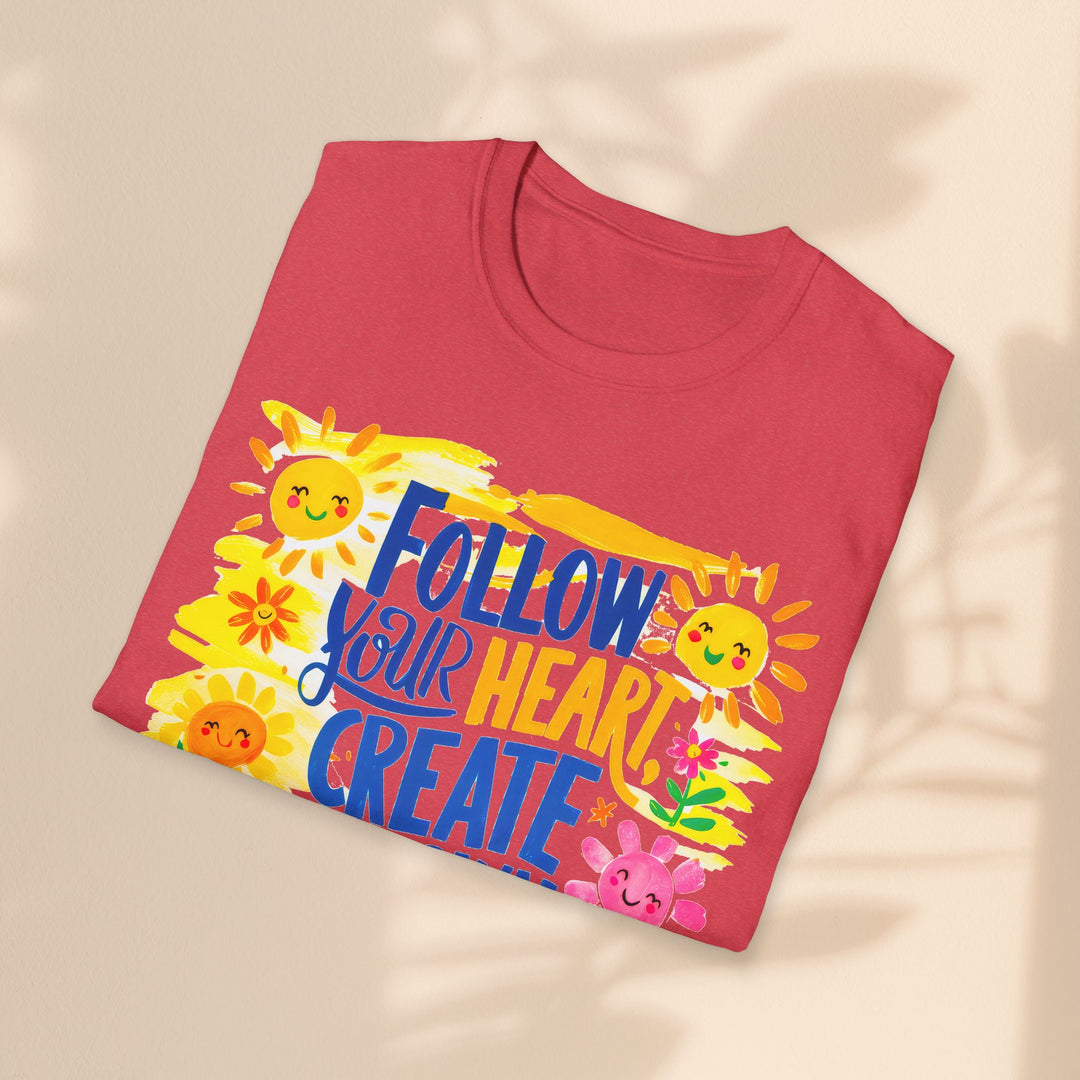 Unisex Softstyle T-Shirt - Follow Your Heart Create Your Own Sunshine