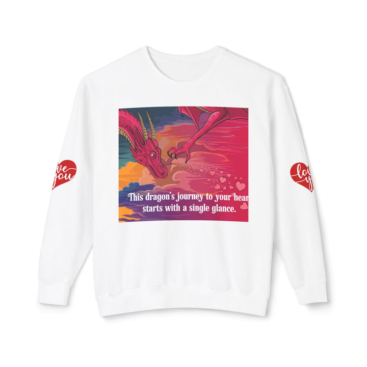 Unisex Lightweight Crewneck Sweatshirt - Journey to a Dragon's Heart