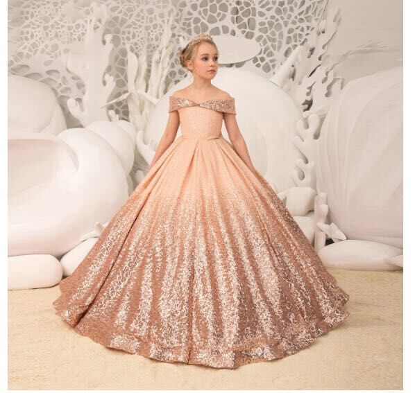 Girls’ 100% Cotton Princess Dress with Elegant Long Train