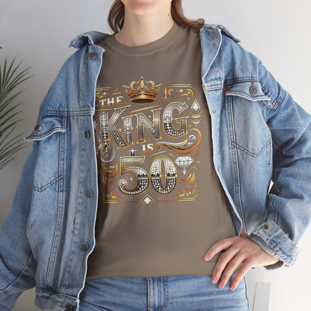 Royal 50th Birthday Tee, Vintage King Shirt, Men’s Birthday Gift, Celebrate 50 Years, Custom Graphic T-Shirt, Fun Party Top