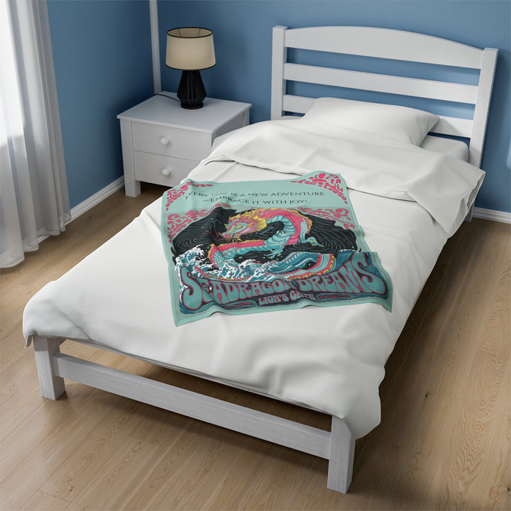 Velveteen Plush Blanket - Sea Dragon Dreams