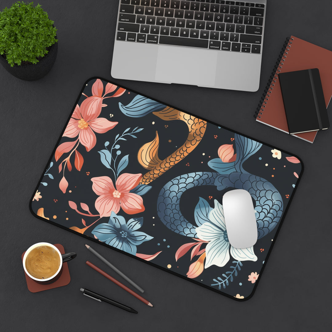 Desk Mat - Mermaid Flowers