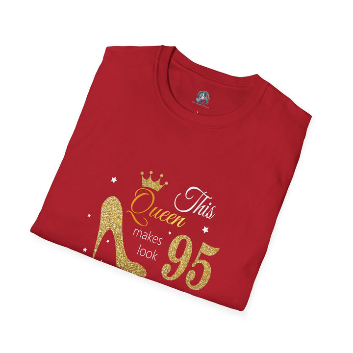95 year old Fabulous Queen T-Shirt, Stylish Graphic Tee, Birthday Gift, Fashion Top, Statement Shirt