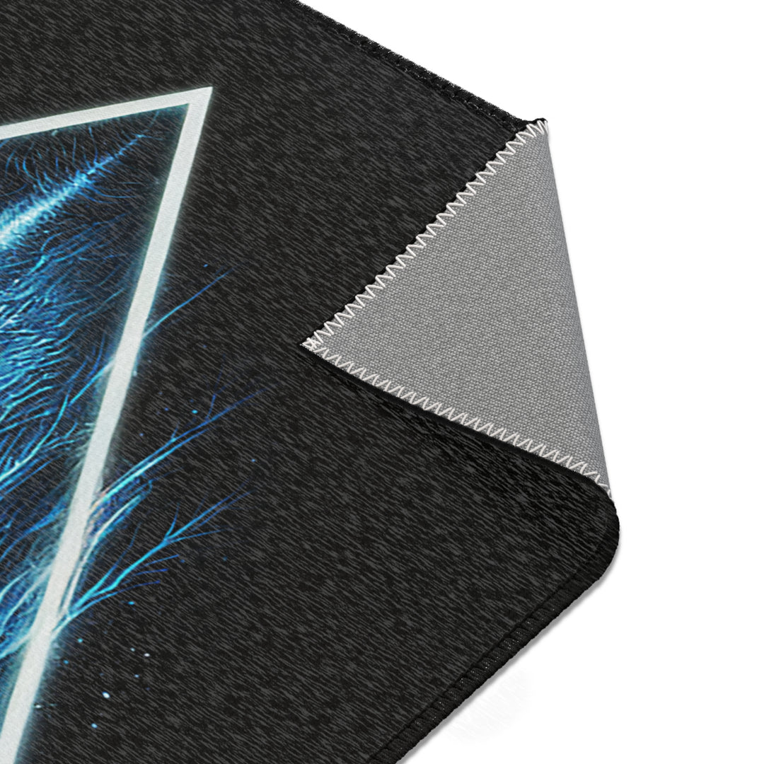 Mystical Wolf Area Rug, Modern Boho Floor Decor