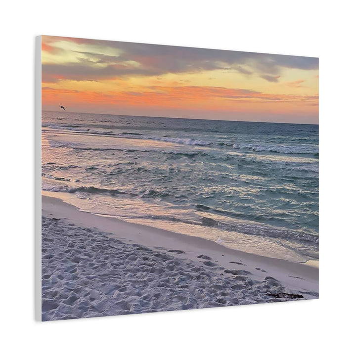 Sunset Beach Matte Stretched Canvas Wall Art
