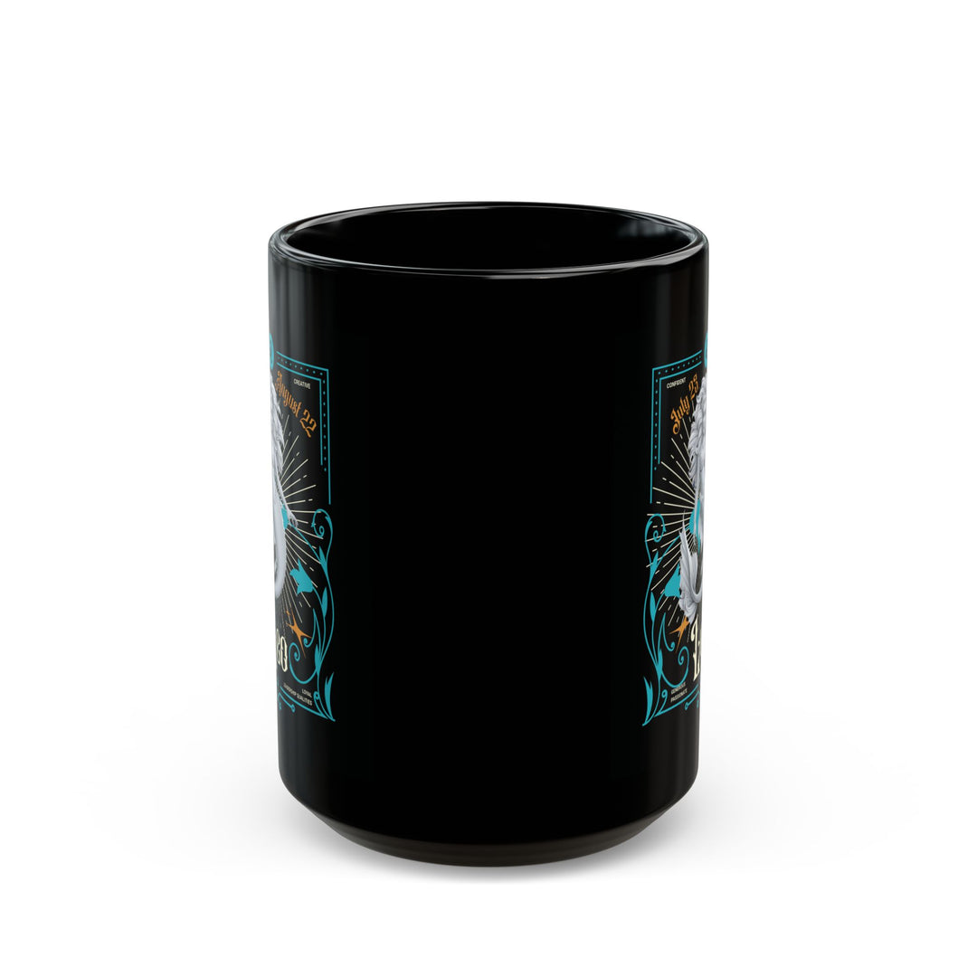 Black Mug (11oz, 15oz) - Mermaid Leo