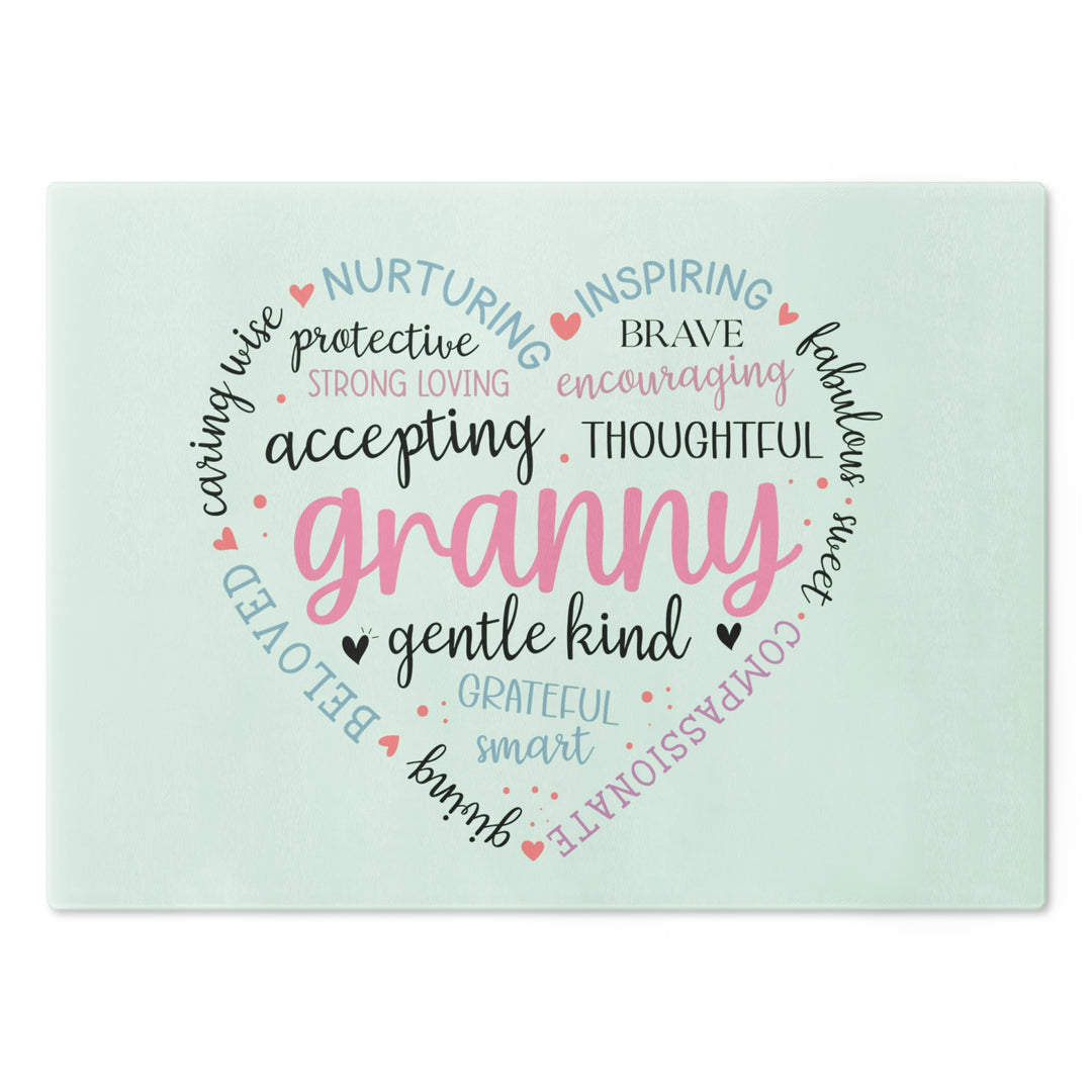 Heartfelt Granny Cutting Board - Inspirational Gift for Grandmothers