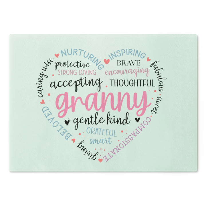Heartfelt Granny Cutting Board - Inspirational Gift for Grandmothers