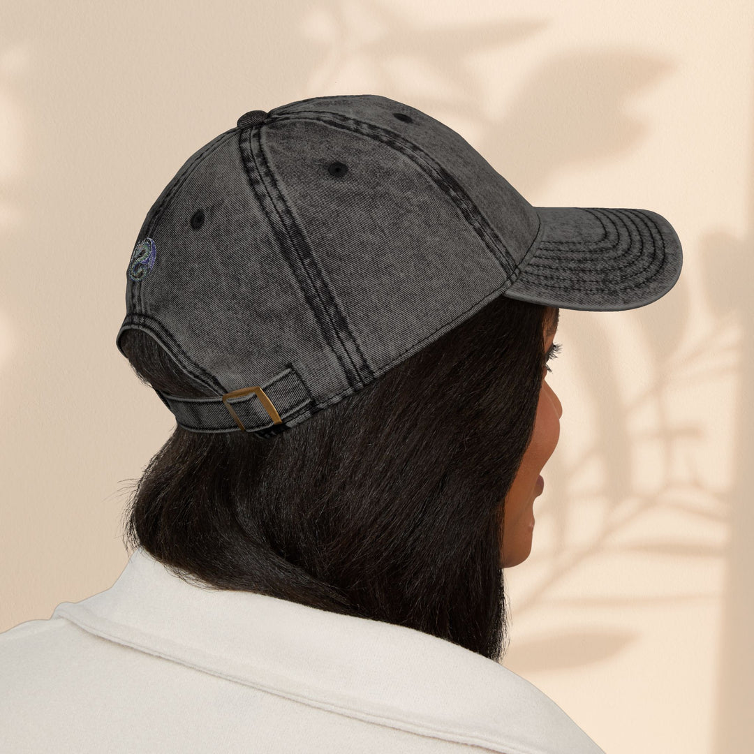 Vintage Embroidered Dragon Cap, Retro Baseball Hat, Gift for Her, Boho Accessories, Festival Wear, Casual Outfit
