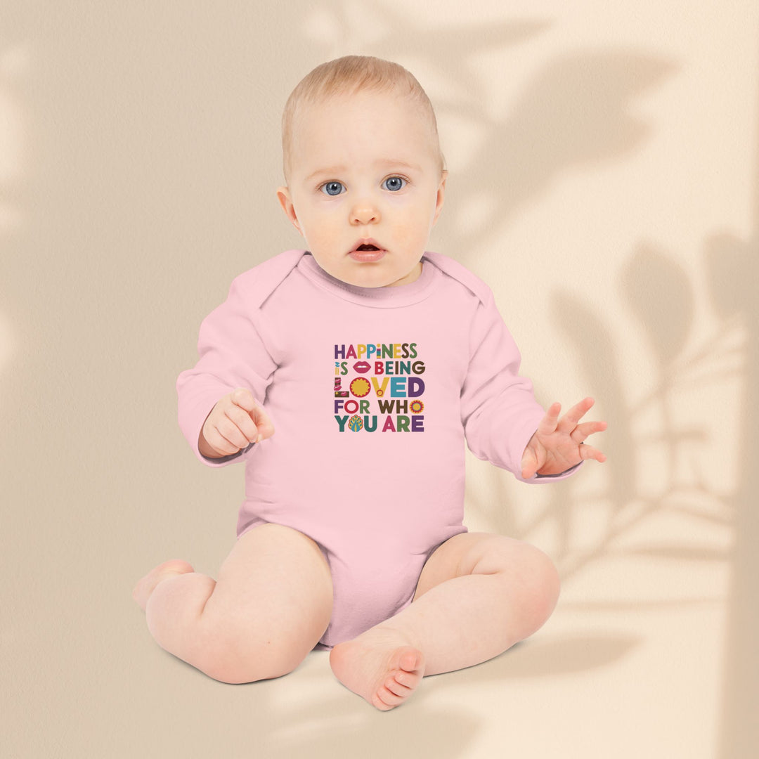 Baby Long-Sleeve Organic Bodysuit - Loved For Who You Are