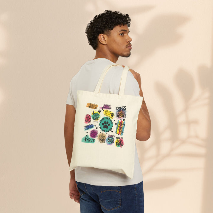 Cotton Canvas Tote Bag - Dogs Are My Favorite People