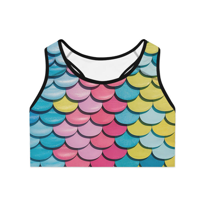 Colorful MNMs Sports Bra - Vibrant Activewear for Fitness Enthusiasts