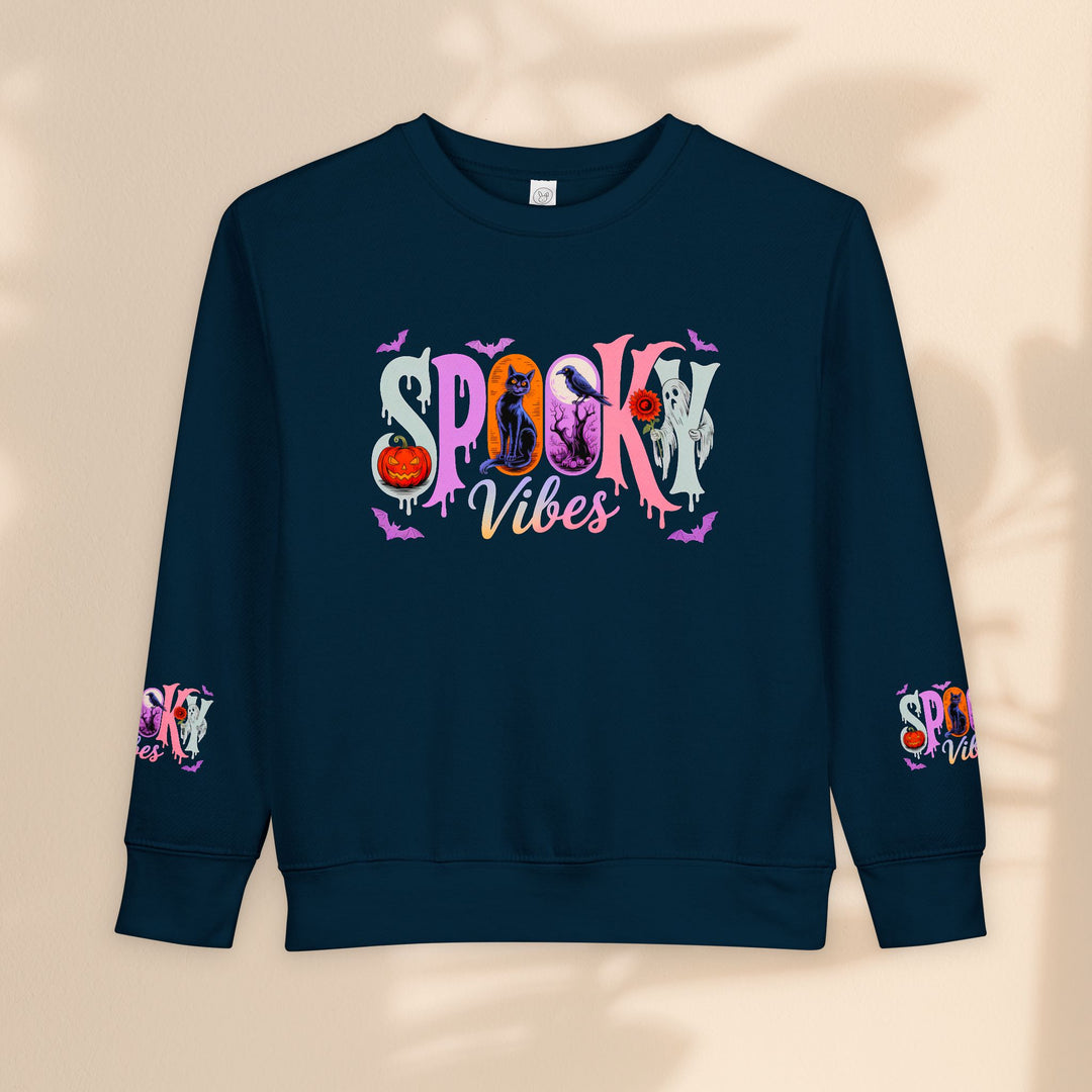 Toddler Spooky Vibes Sweatshirt - Halloween Kids Outfit
