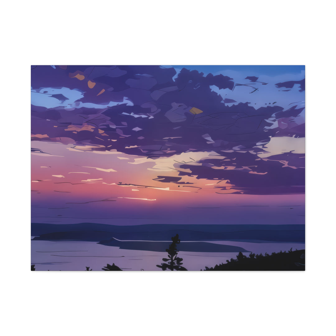 Elegant Sunset Canvas Print for Bedroom and Living Room