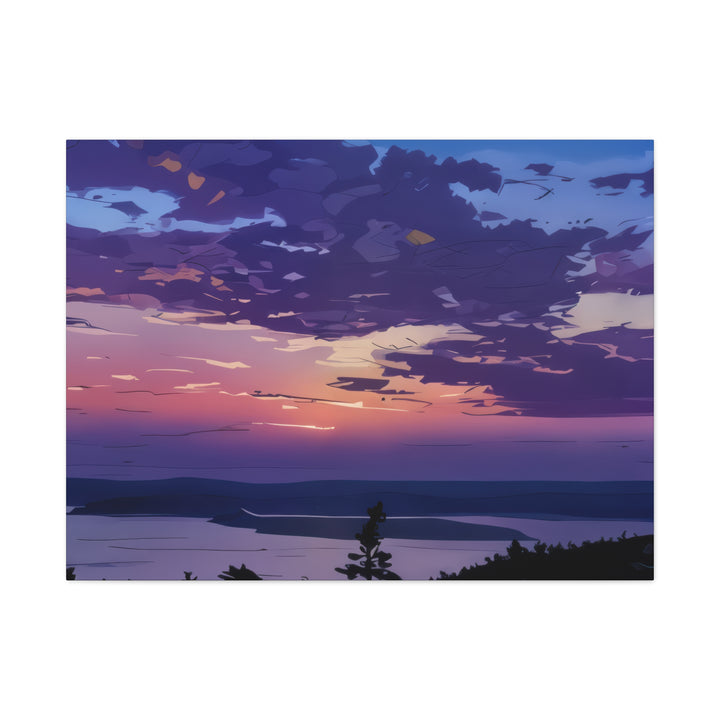 Elegant Sunset Canvas Print for Bedroom and Living Room