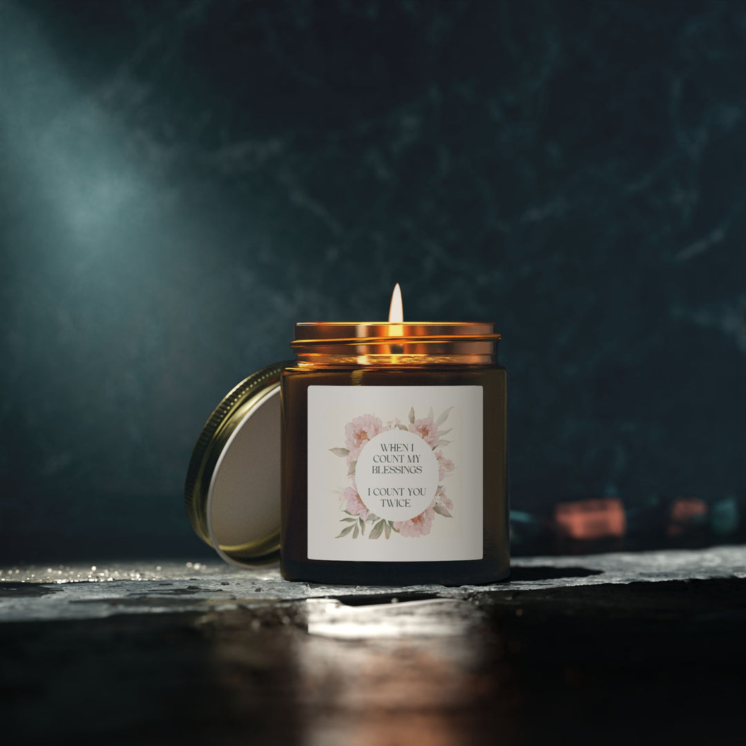 Scented Coconut Apricot Candles (4oz, 9oz) - Count You Twice