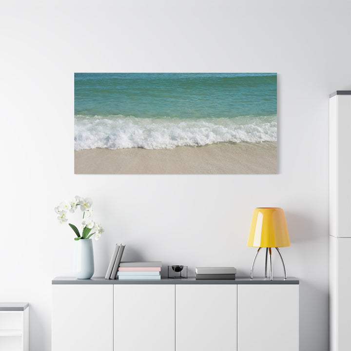 Beach Waves Matte Canvas Print – 1.25-Inch Stretched Seascape