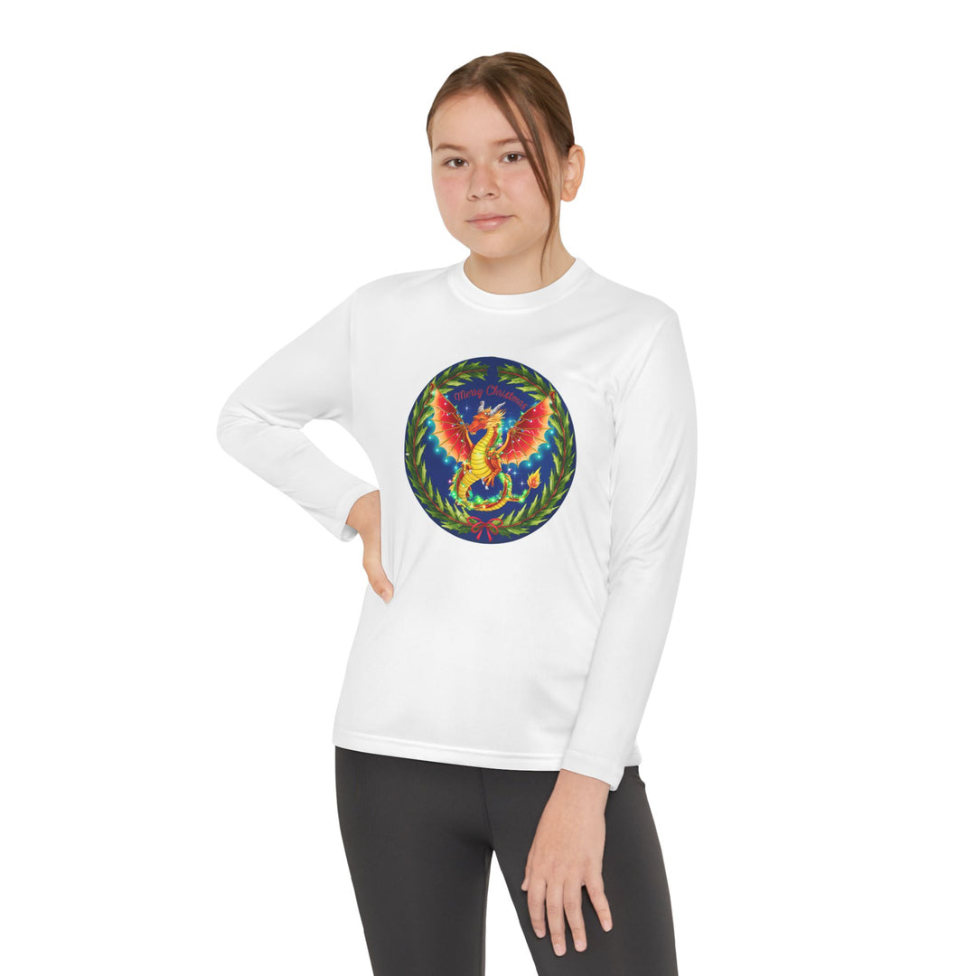 Youth Long Sleeve Competitor Tee - Christmas Dragon