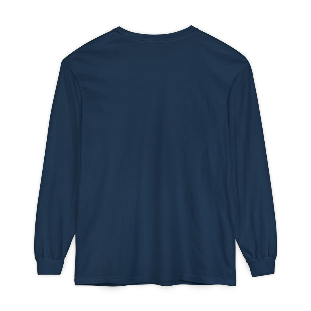 Unisex Garment-dyed Long Sleeve T-Shirt - Eating Christmas Cookies For Two