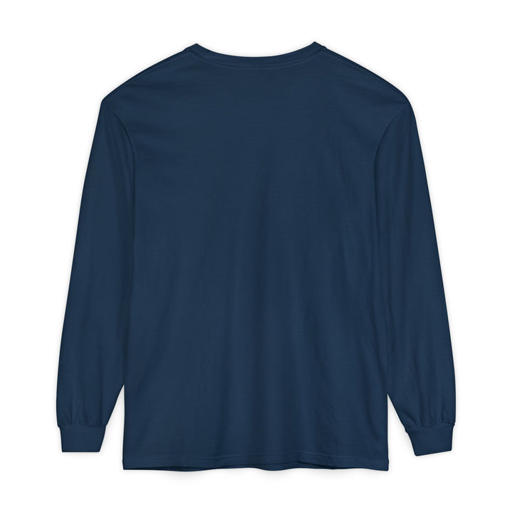 Unisex Garment-dyed Long Sleeve T-Shirt - Eating Christmas Cookies For Two