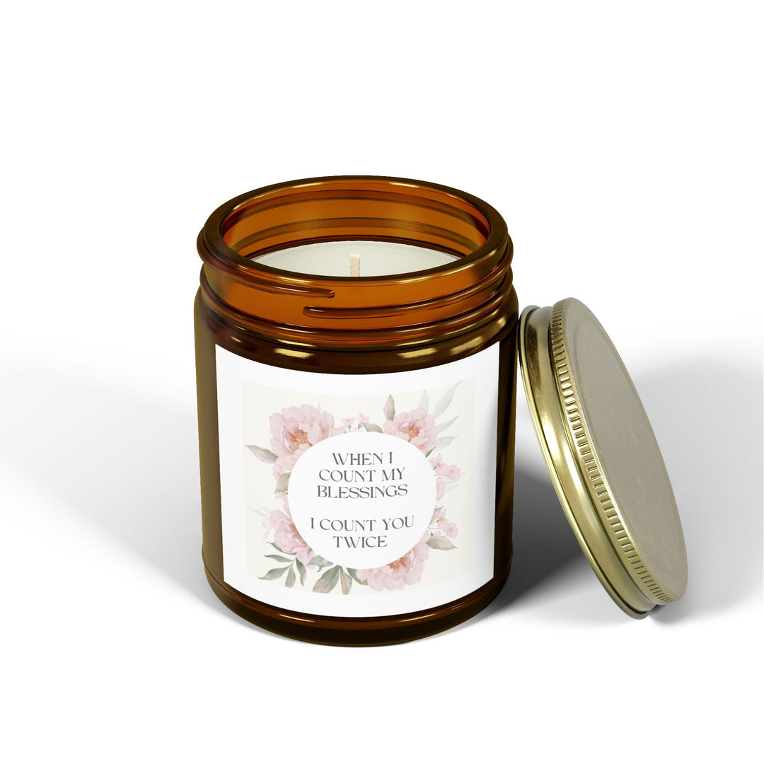 Scented Coconut Apricot Candles (4oz, 9oz) - Count You Twice