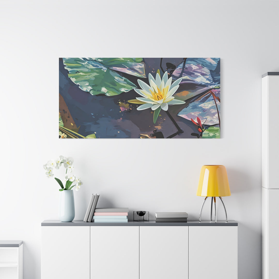 Water Lily Canvas Art Print – Nature Wall Décor