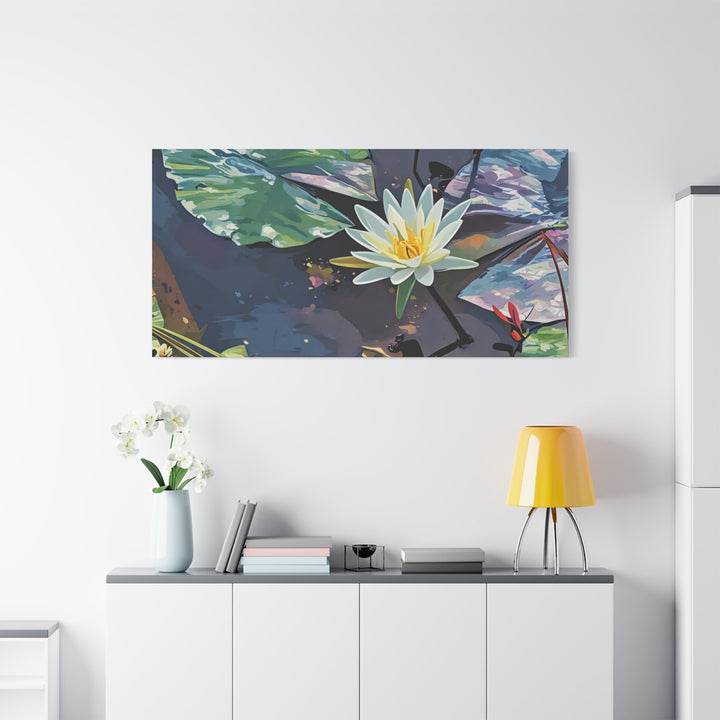 Water Lily Canvas Art Print – Nature Wall Décor