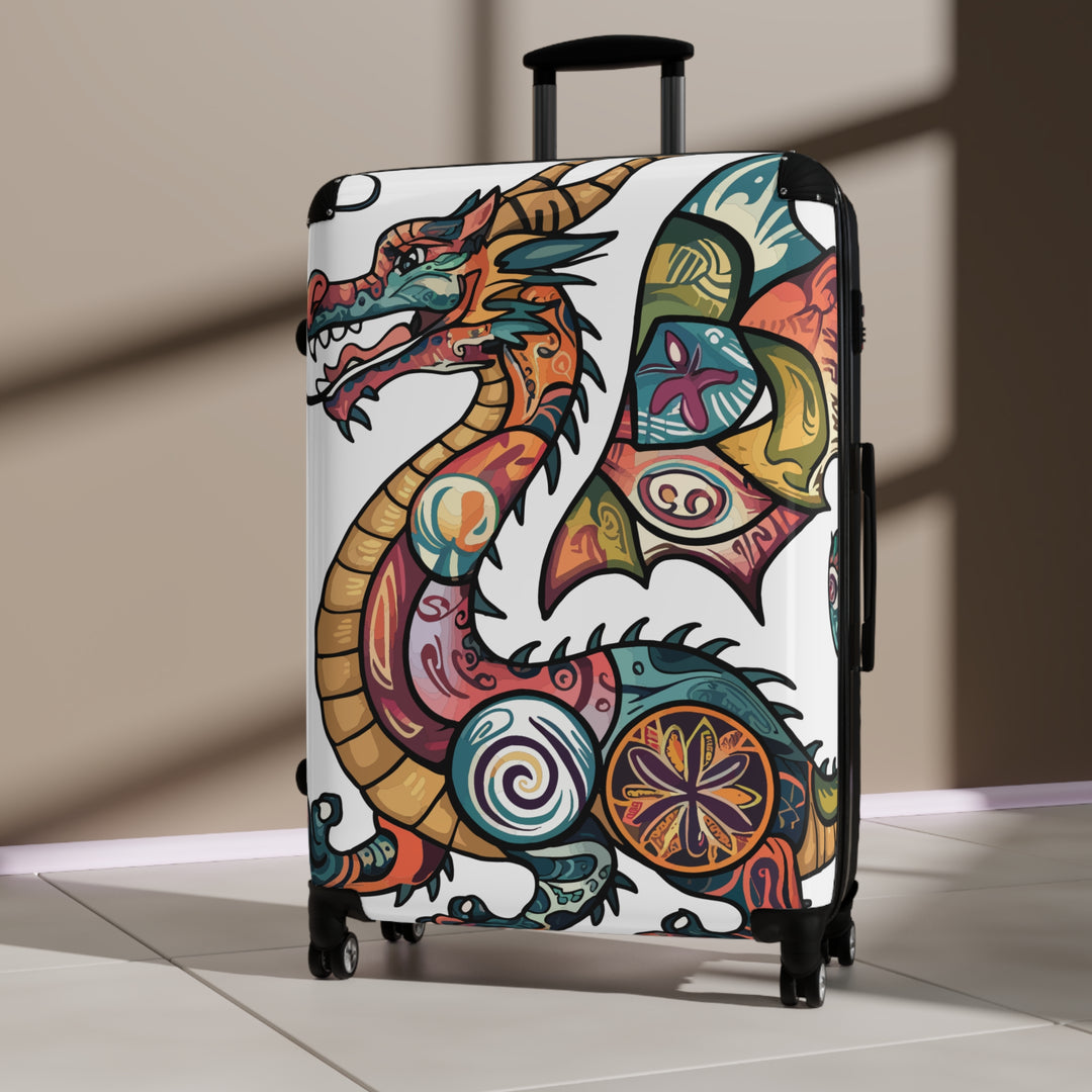 Dragon Tattoo Carry-On Suitcase — Colorful Asian Dragon Travel Luggage