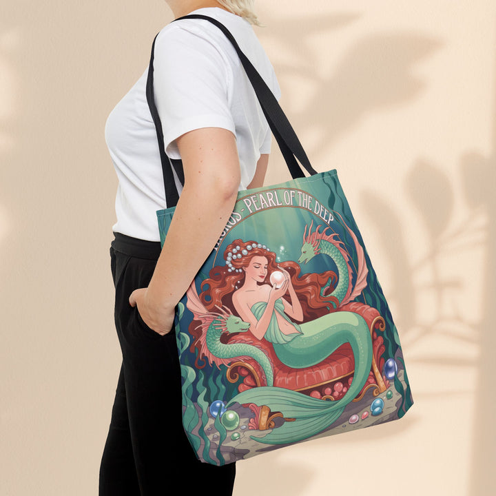 Taurus Mermaid Tote Bag, Taurus Zodiac, Ocean Lover Gift, Beach Accessory, Astrology Decor, Unique Shopping Bag