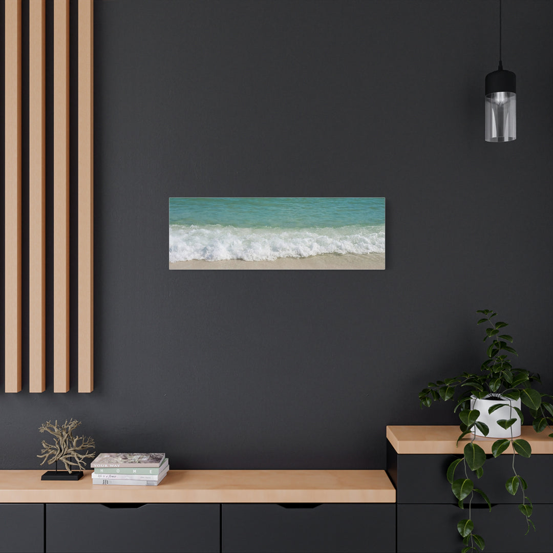 Beach Waves Matte Canvas Print – 1.25-Inch Stretched Seascape