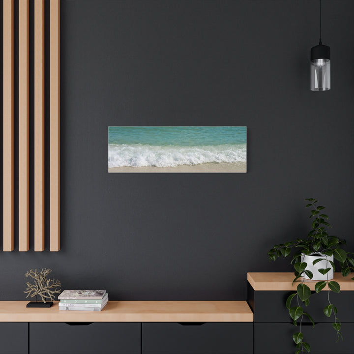 Beach Waves Matte Canvas Print – 1.25-Inch Stretched Seascape