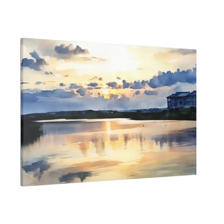 Serene Sunset Landscape Canvas Wall Art