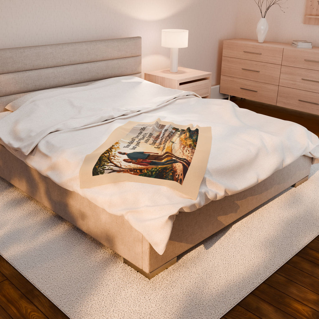 Gratitude Message to Dad - Velveteen Plush Blanket