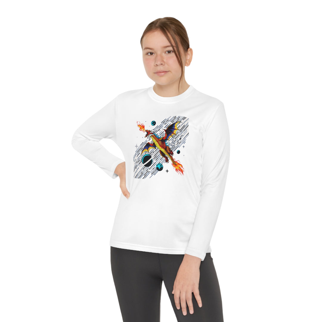 Youth Long Sleeve Competitor Tee - Galaxy Dragon