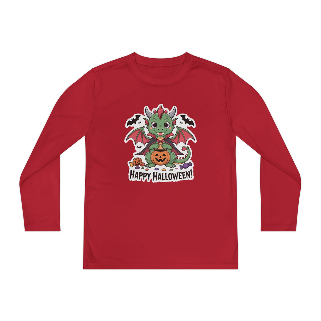 Halloween Youth Long Sleeve Tee, Cozy Tee for Kids, Spooky Costume Alternative, Perfect for Halloween Parties, Trick-Or-Treating