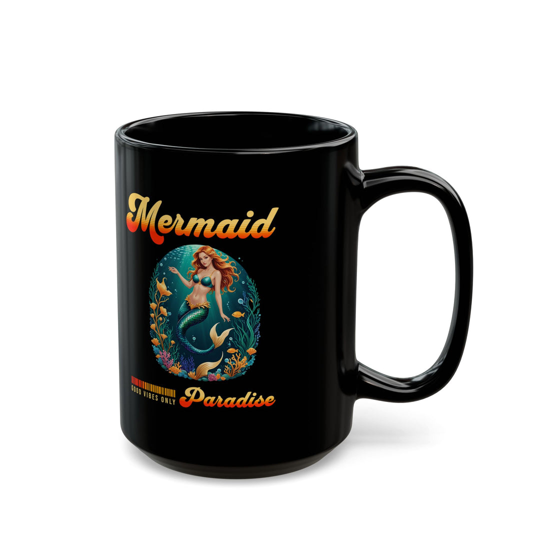 Black Mug (11oz, 15oz) - Mermaid Paradise