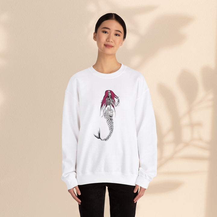 Unisex Heavy Blend™ Crewneck Sweatshirt - Halloween Mermaid Bones