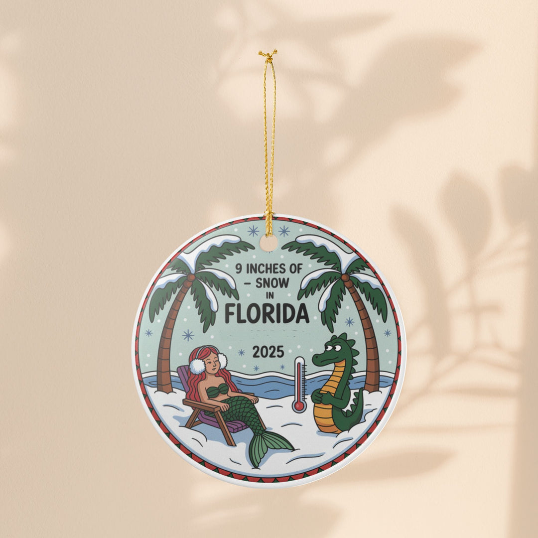 Florida Snow Mermaid Ornament – Christmas Tree Decoration