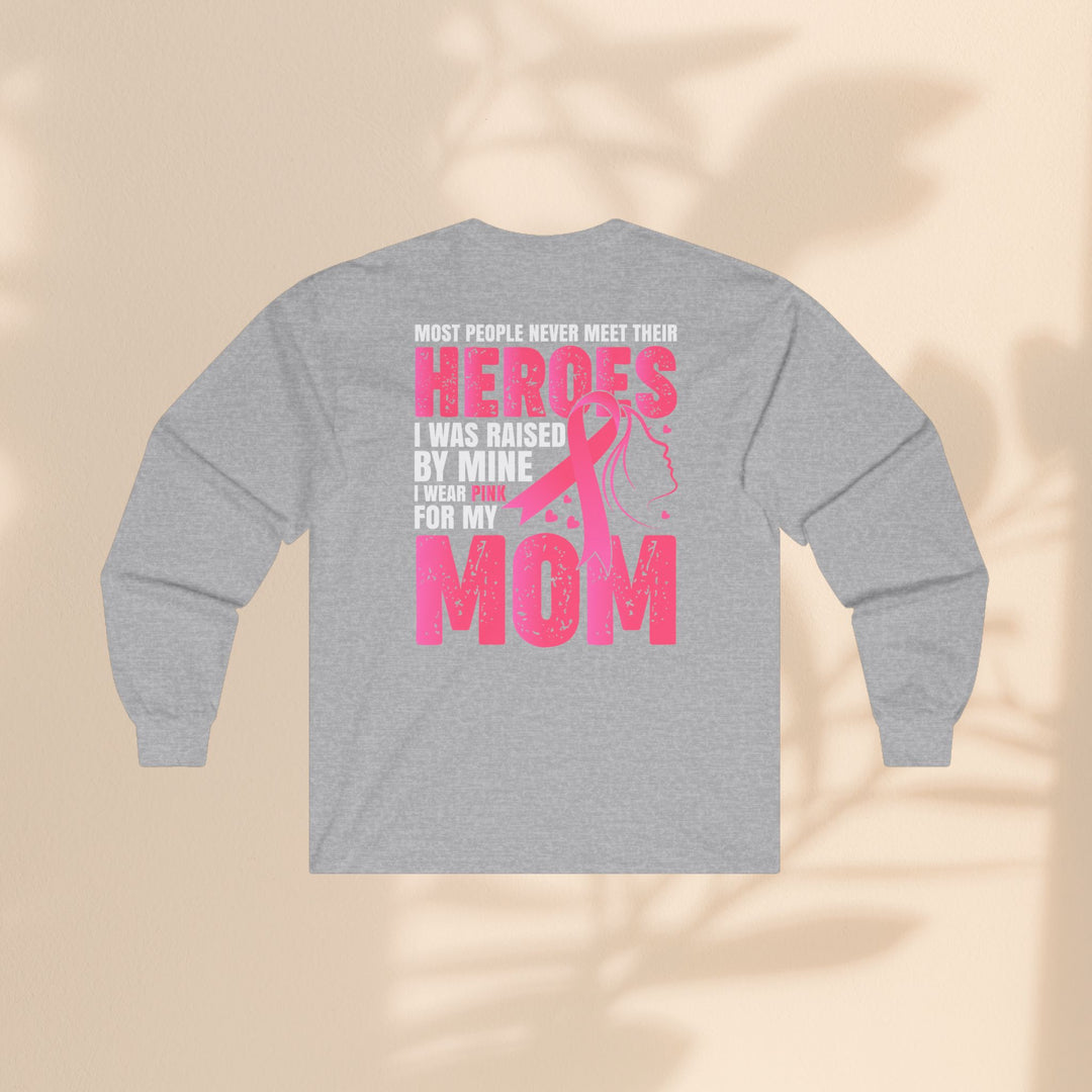 Hero Mom Cancer Survivor Long Sleeve Tee