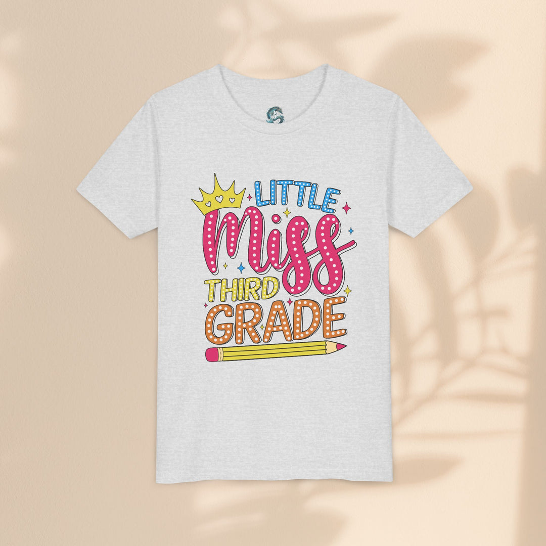Cute Little Miss Third Grade Youth Tee, Kids Birthday Gift, School Spirit Shirt, Back to School Outfit, Fun Classroom Top