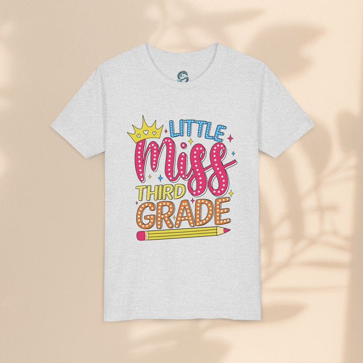 Cute Little Miss Third Grade Youth Tee, Kids Birthday Gift, School Spirit Shirt, Back to School Outfit, Fun Classroom Top