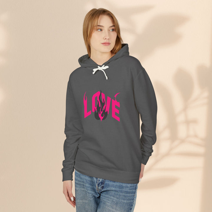 Unisex Lightweight Hooded Sweatshirt - LOVE